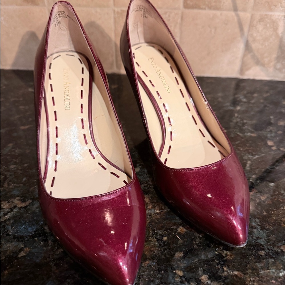 Enzo Angiolini deep red Women's Heels